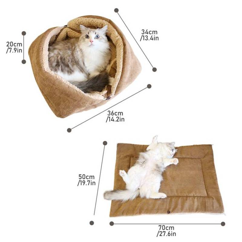 Deformable Multi-Purpose Multi-Functional Folding Square Mat Cushion Bed Cat House Pet Mats Bed