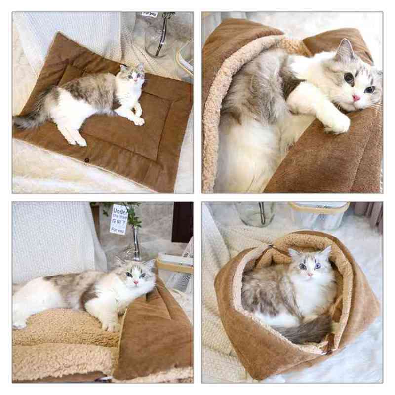 Deformable Multi-Purpose Multi-Functional Folding Square Mat Cushion Bed Cat House Pet Mats Bed