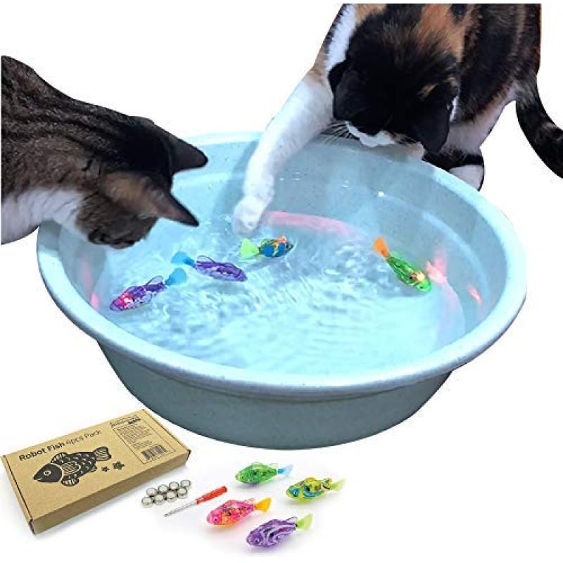 Interactive Swimming Robot Fish Toy for Cat/Dog with LED Light Cat & Dog Toy