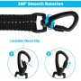 Comfortable Padded Handle Reflective Bungee Dog Leash  for Walking
