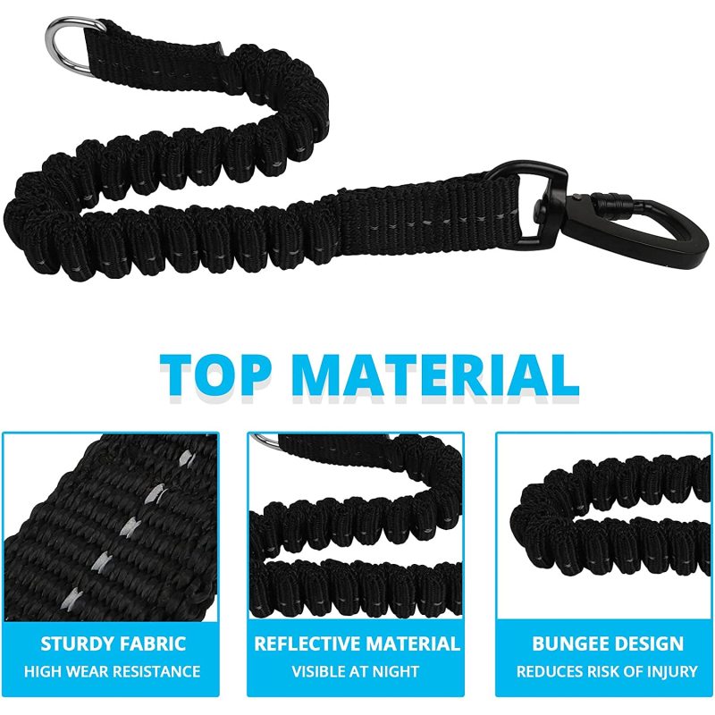 Comfortable Padded Handle Reflective Bungee Dog Leash  for Walking