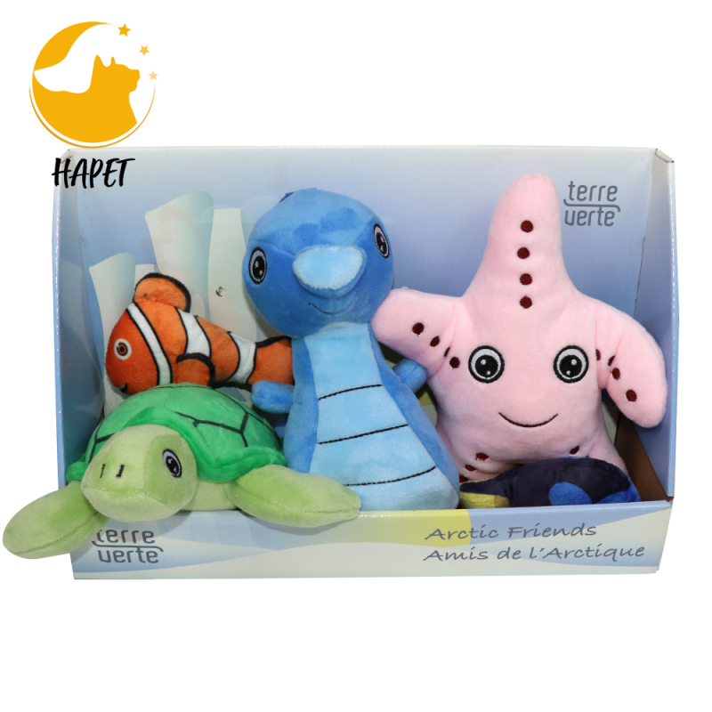 Dog Toys with Squeakers Durable Stuffingless Plush Squeaky Dog Chew Toy Set