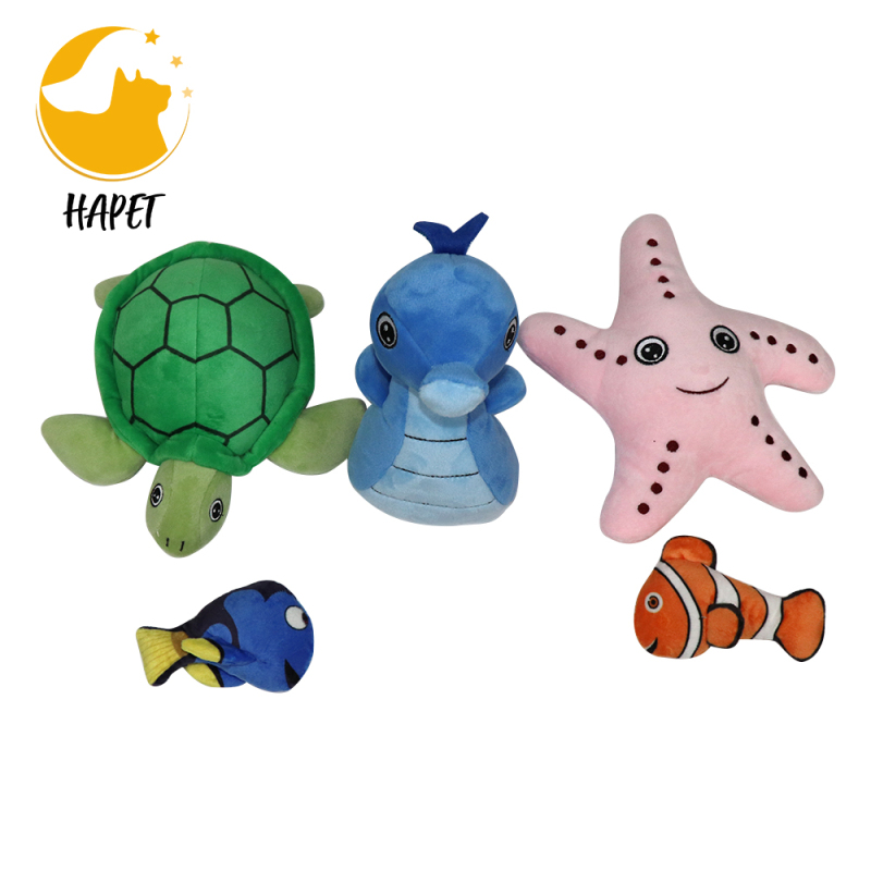 Dog Toys with Squeakers Durable Stuffingless Plush Squeaky Dog Chew Toy Set