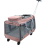 Foldable 20 kg medium and large pet trolley bag breathable pet tug out cat dog breathable cage