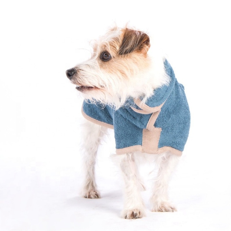 Wholesale Dog Bathrobe Towel Soft Quickly Absorbing Water Fiber Pet Grooming Supplies Pet Drying Towel Robe Dog Bathrobe