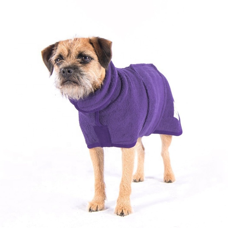 Wholesale Dog Bathrobe Towel Soft Quickly Absorbing Water Fiber Pet Grooming Supplies Pet Drying Towel Robe Dog Bathrobe