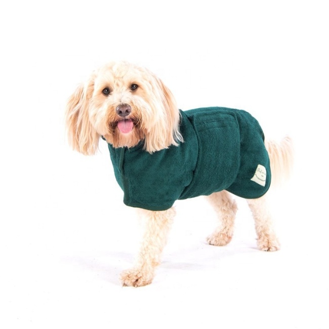 Wholesale Dog Bathrobe Towel Soft Quickly Absorbing Water Fiber Pet Grooming Supplies Pet Drying Towel Robe Dog Bathrobe