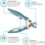 Paws & Pals Dog Nail Clipper Trimmer Scissors for Large or Small Cats and Pets Stainless Steel Grooming Tool with Safety