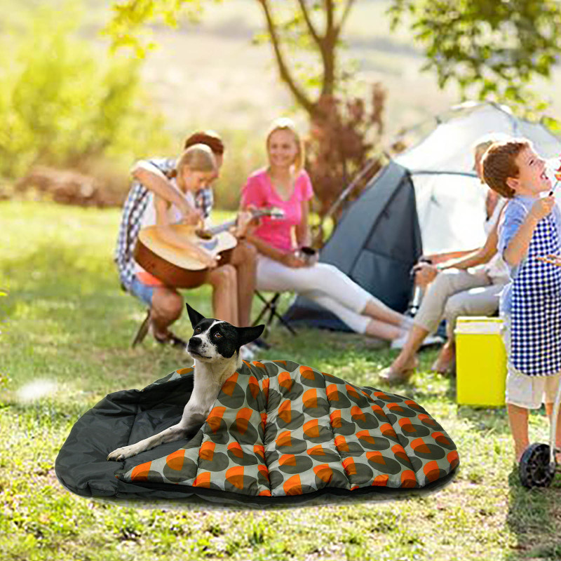 Dog Sleeping Bag , Camping Dog Bed , Extra Durable Slightly Waterproof Cushion Bed