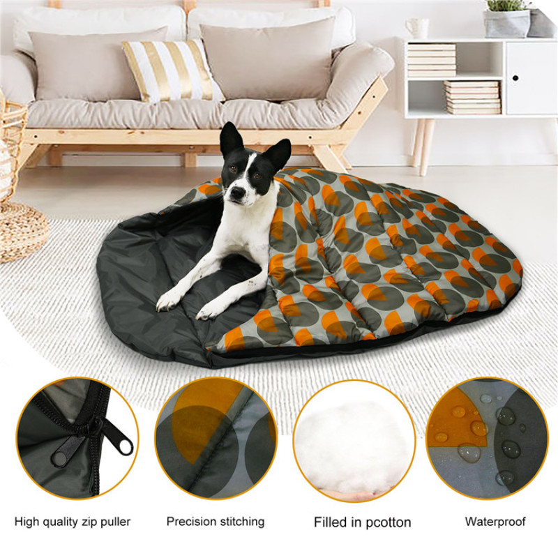 Dog Sleeping Bag , Camping Dog Bed , Extra Durable Slightly Waterproof Cushion Bed