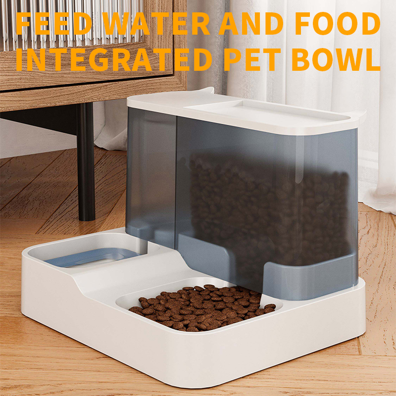 Dog bowl new pink feeder integrated large capacity pet feeder wholesale