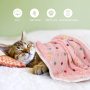 Dog Blankets for Small Dogs,Fleece Puppy Blankets Paw Print Pattern Throw for Pet, Small Dog Kitten Blankets Washable