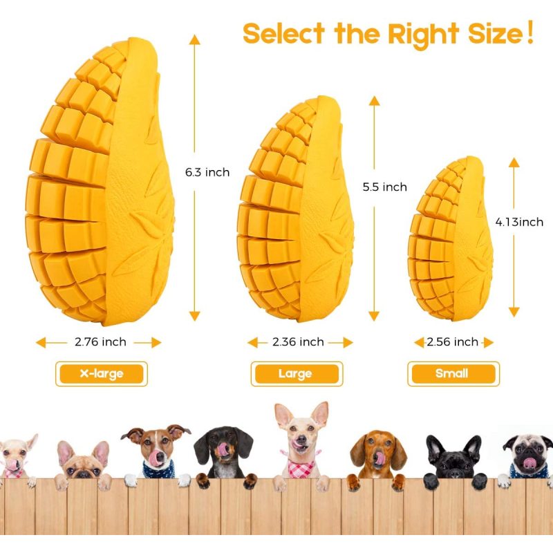 Mango Dog Chew Toys for Aggressive Chewer- Lifetime Replacement Guarantee, Indestructible Interactive Treat Toys