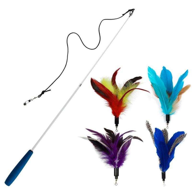Cat Toys - Feather Cat Teaser Toys - Natural Feather Refills for Cat Wand Toy