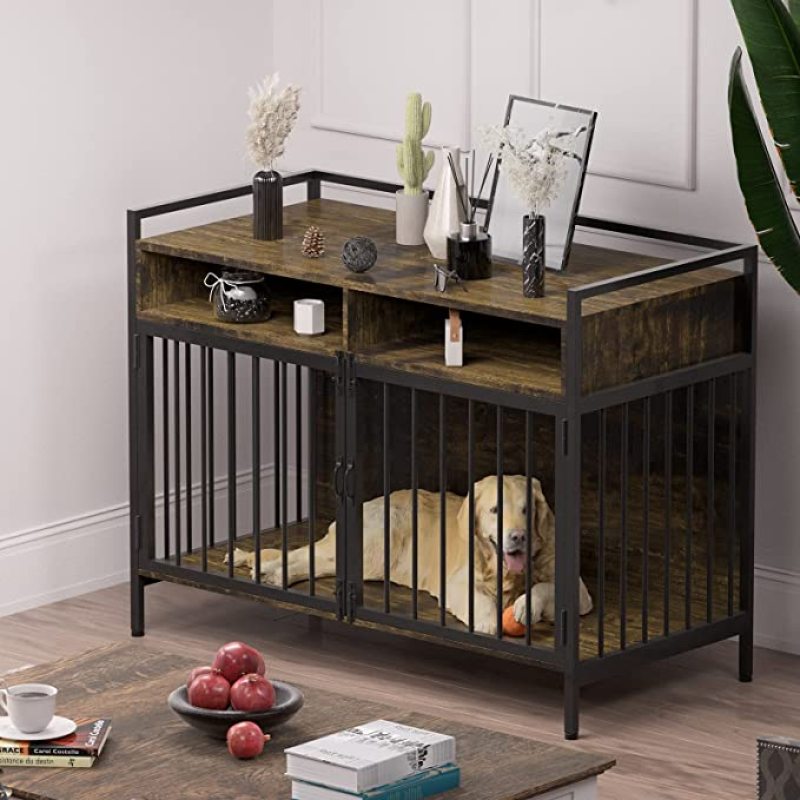 Wooden Large Dog Crate Furniture Heavy Duty  Cages for Dogs Indoor Wooden Dog Cage Kennel