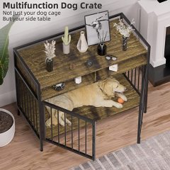 Wooden Large Dog Crate Furniture Heavy Duty  Cages for Dogs Indoor Wooden Dog Cage Kennel