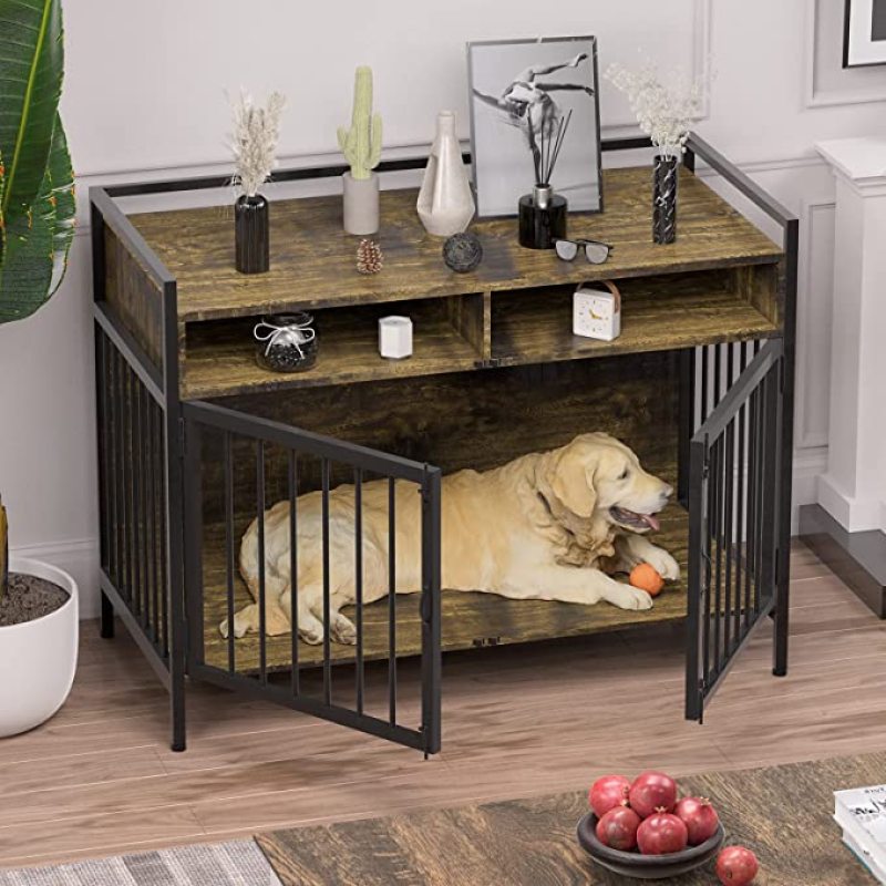 Wooden Large Dog Crate Furniture Heavy Duty  Cages for Dogs Indoor Wooden Dog Cage Kennel