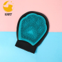 Pet Grooming Massage Mitten on Wet or Dry Hair Light Weight Breathable Mesh Fabric with Soft Silicone Tips and Fur Remover