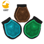 Pet Grooming Massage Mitten on Wet or Dry Hair Light Weight Breathable Mesh Fabric with Soft Silicone Tips and Fur Remover