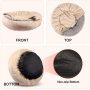 Self Warming Round Donut Cat Dog Cushion Bed House Indoor Calming Cave Hooded Blanket Pet Bed luxurious Washable Pet Bed Mat