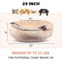 Self Warming Round Donut Cat Dog Cushion Bed House Indoor Calming Cave Hooded Blanket Pet Bed luxurious Washable Pet Bed Mat