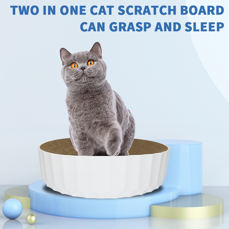 Corrugated litter cat scratch board round claw grinder wear-resistant cat claw sofa protection pet toy supplies