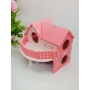 Hamster luxury two-storey villa Golden silk bear pet house Hamster bedroom large ecological board wooden hamster nest