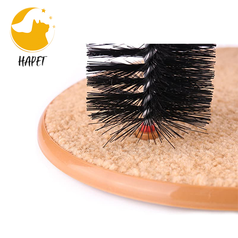 Soft Pet Cat Self Grooming Comb Brush Kitties Cat Arch Self Massage Brush Hair Trimming Brush Cat Scratcher Pet Toy