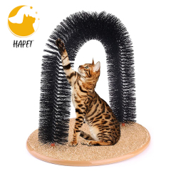 Soft Pet Cat Self Grooming Comb Brush Kitties Cat Arch Self Massage Brush Hair Trimming Brush Cat Scratcher Pet Toy