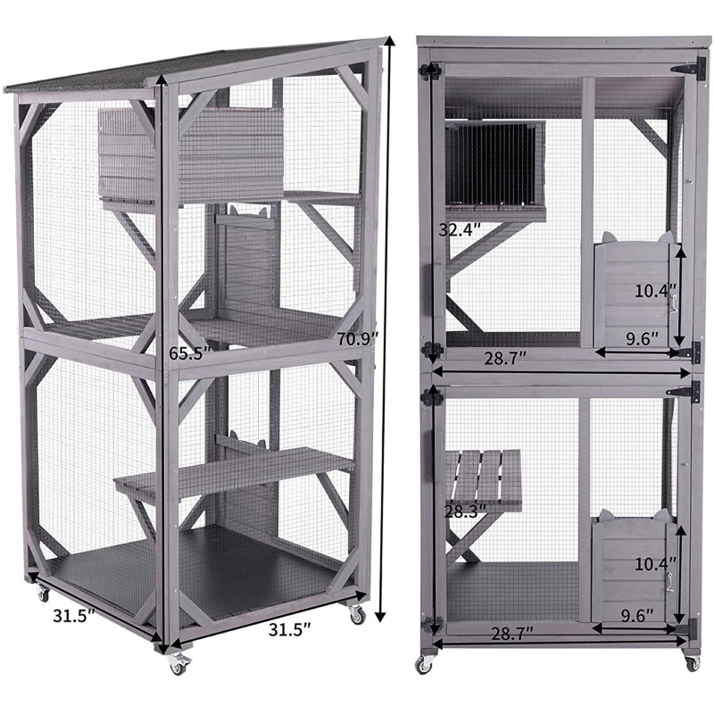 Indoor Large Kitten House Cat Cages Upgraded Resting Box For Cat