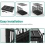 Indestructible Duty Dog Crate Cage Double Door and Removable Tray Design