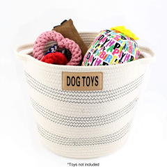 play mat toy storage bag Dog Toy Rope Cotton Basket