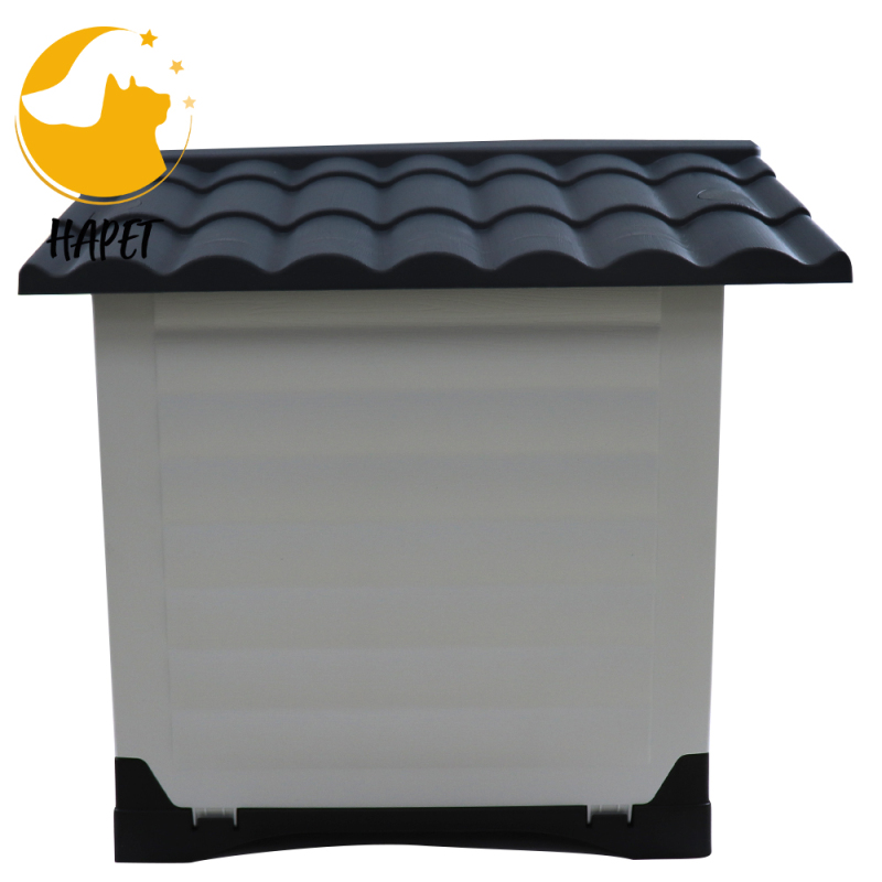 Dog House Pet Shelter with Steel Door Durable Waterproof Outdoor Indoor Kennel