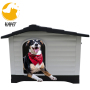 Dog House Pet Shelter with Steel Door Durable Waterproof Outdoor Indoor Kennel