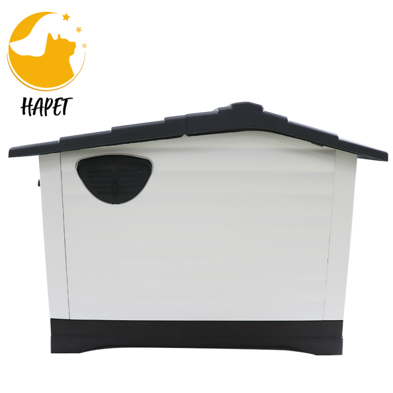 Dog House Pet Shelter with Steel Door Durable Waterproof Outdoor Indoor Kennel