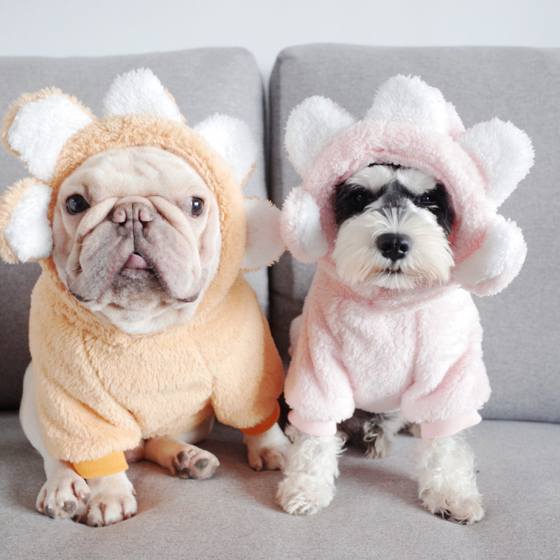 Dog Coat Dog Pajamas for Puppy Cute Design Pet soft Jumpsuit Sweatershirt Soft Fleece Hoodie Dog Clothes