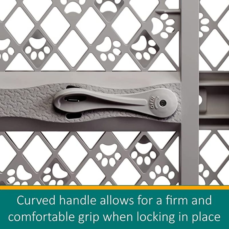 North States Paws 40 in. Portable Pet Gate: Expands & Locks in Place with no Tools. Pressure Mount. Fits 26-40 in. Wide