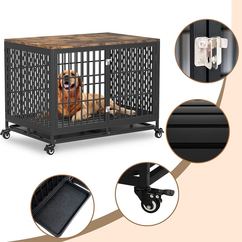 Decorative Pet House Crate Furniture Style Cage Wooden Cage Kennel