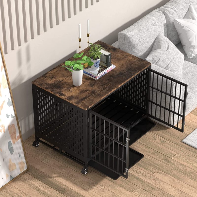 Decorative Pet House Crate Furniture Style Cage Wooden Cage Kennel