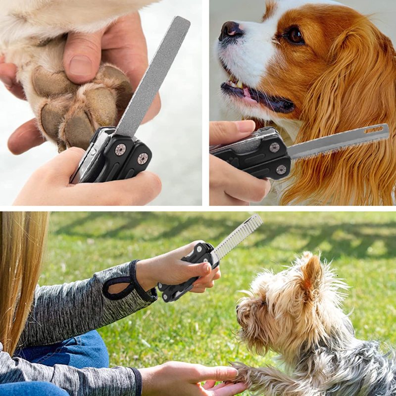 4 in 1 Professional Heavy Duty Metal Dog Cat Nail Trimmer with Nail File Grooming Comb Dog Toenail Clipper Pet Nail Clipper for