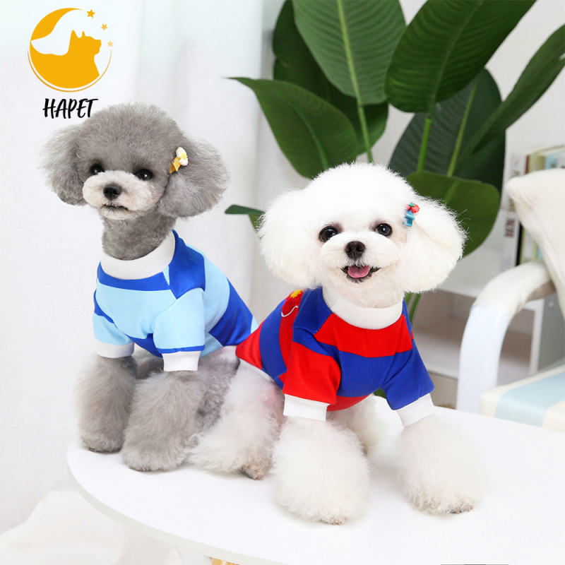 Dog Shirts Cotton Striped T-Shirt, Summer Pet Clothes for Small Soft Puppy Apparel Cat Tee, Breathable Stretchy