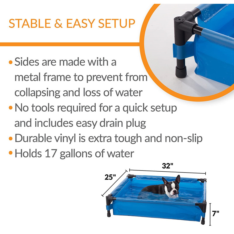 Pet Bath Blue Medium Dog Pool For Pet Clear and Swim