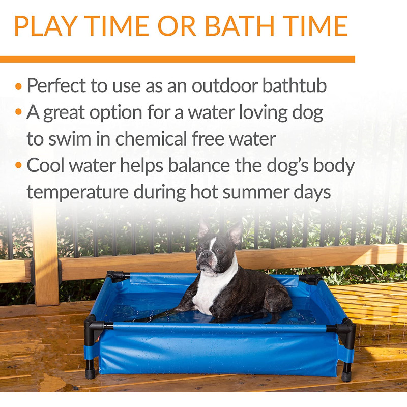 Pet Bath Blue Medium Dog Pool For Pet Clear and Swim