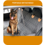 4-in-1 Dog Car Seat Cover Convertible Dog Hammock Scratchproof Pet Car Seat Cover with Mesh Window Nonslip Dog back seat cover
