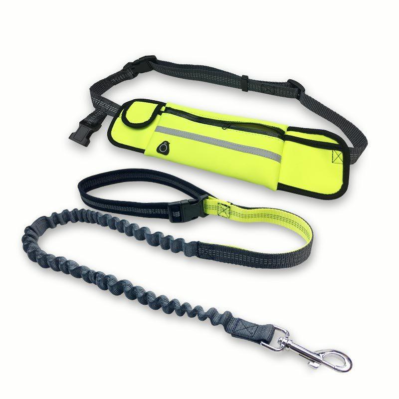 Hands Free Dog Leash-Multifunction Pet Training Leash with Waist Bag for Dog Safety Traing,Walking,Running,Hand Pulling Leash