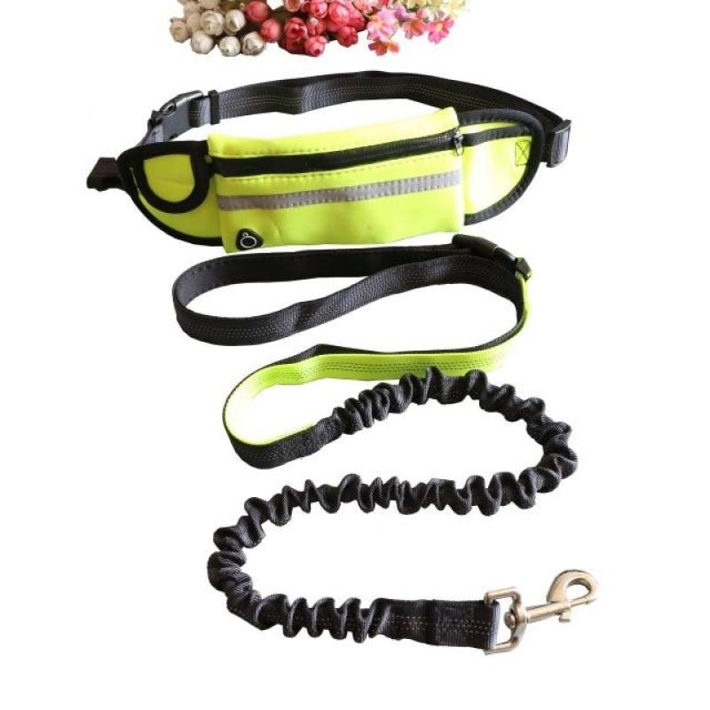 Hands Free Dog Leash-Multifunction Pet Training Leash with Waist Bag for Dog Safety Traing,Walking,Running,Hand Pulling Leash