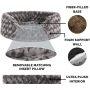Ultra Plush Oval Bolster Pet Bed Cat Dog Bed Removable Cover Warm Midwest Bolster Pet Beds