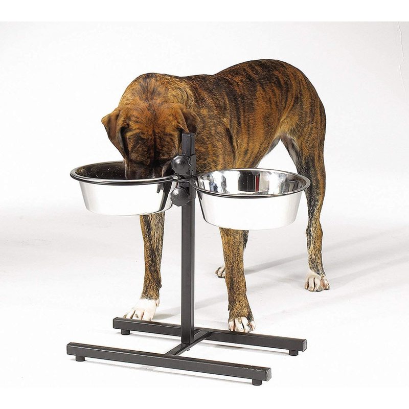Adjustable Elevated Pet Bowls Stainless Steel Removable Bowls  for Dogs