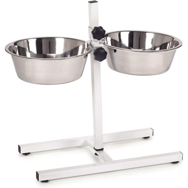 Adjustable Elevated Pet Bowls Stainless Steel Removable Bowls  for Dogs