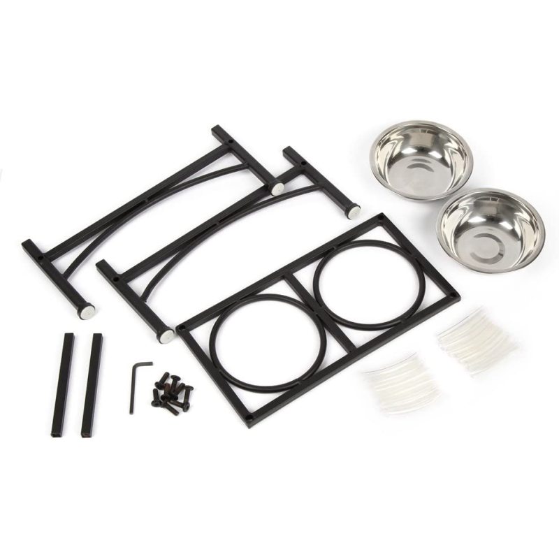 Water Diner Stand Set Bowls Raised Pet Feeder